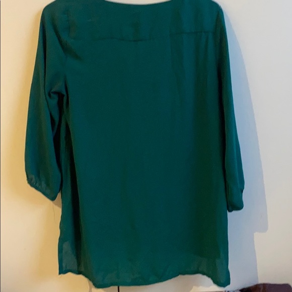 Forest green long sleeve blouse - Picture 2 of 3